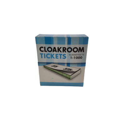 Cloakroom Tickets GROENE garderobebonnen/loterijbonnen 1-1000