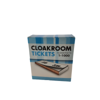 Cloakroomtickets ORANJE garderobebonnen/lootjes 1-1000 