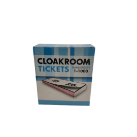 Cloakroomtickets ROZE garderobebonnen/lootjes 1-1000 