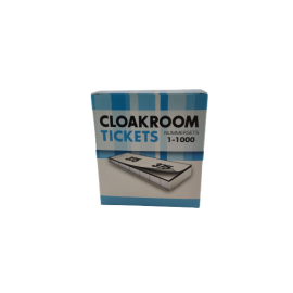 Cloakroomtickets WITTE garderobebonnen/lootjes 1-1000