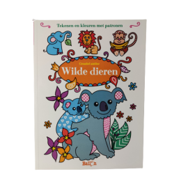 Kleurboek Wilde dieren; tekenen en kleuren met patronen