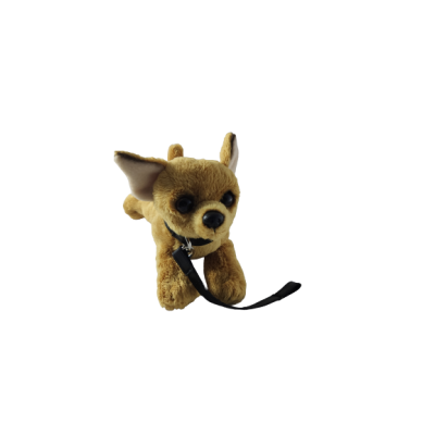 Pluche hond met riem Uni Toys