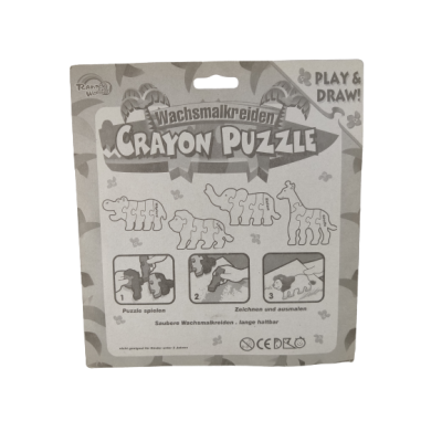 Crayon Puzzle waskrijt dierenpuzzels kleurpuzzelstukjes 