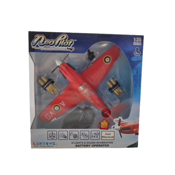Oorlogsvliegtuig Neopilot rood/groen