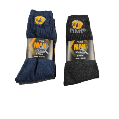 Werksokken "Man"; real MAN socks à 3 paar
